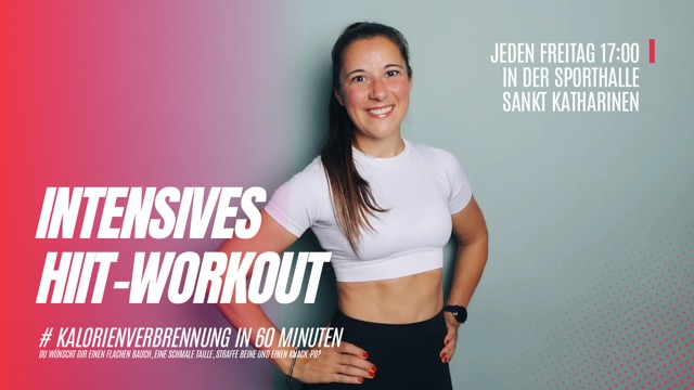 Intensives HIIT-Workout Sporthalle St. Katharinen